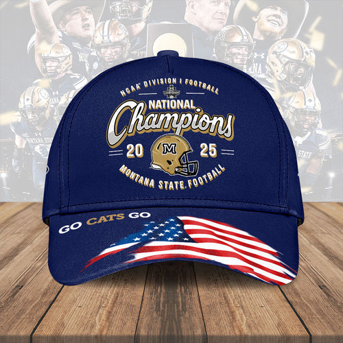Montana State Bobcats Football 2025 Division I National Champions Classic Cap – HOATT15977