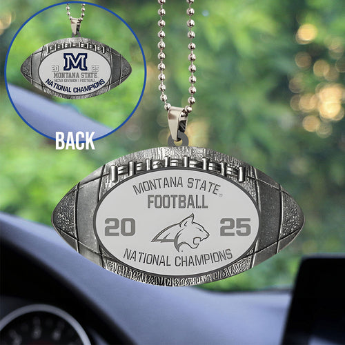 Montana State Bobcats Football 2025 National Champions Custom shape 2-sided Acrylic Car Ornament – MAITM14482