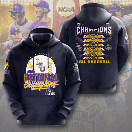 LSU Tigers Baseball 2025 National Champions 3D Apparel – NGHIAVT 2864