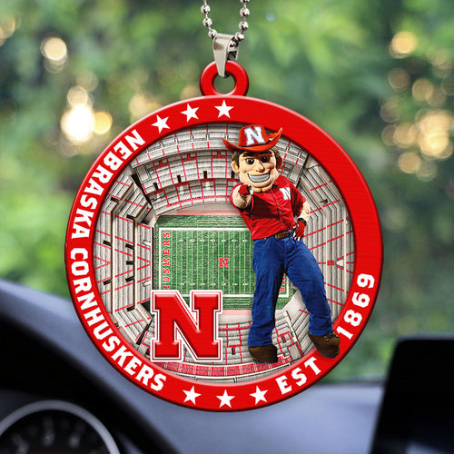 Nebraska Cornhuskers Football Custom shape 2-sided Acrylic Car Ornament – HOATT13113