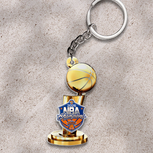New York Knicks 2026 NBA Finals Champions Custom Shape 2-sided Keychain – HOATT18775