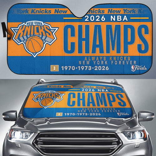 New York Knicks NBA Finals Champions 2026 Auto Sun Shade – TANTN23711