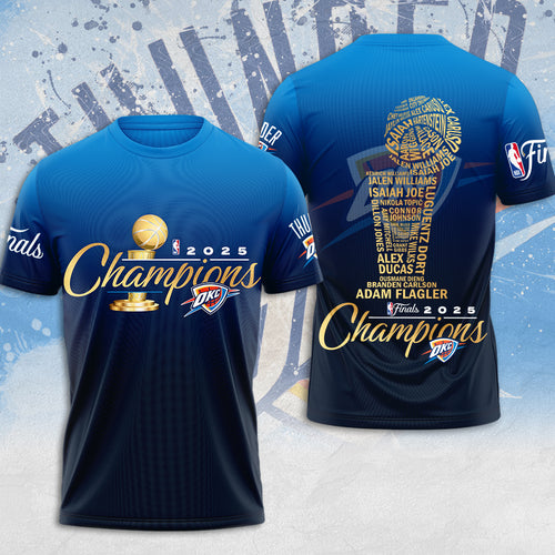 Oklahoma City Thunder 2025 NBA Champions 3D Apparel – MAITM 11800