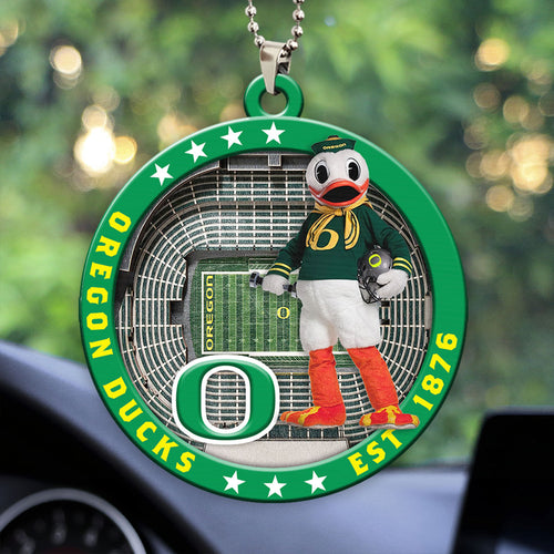 Oregon Ducks Football Custom shape 2-sided Acrylic Car Ornament – HOATT13116