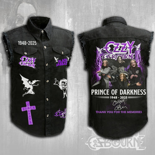 Ozzy Osbourne 3D Lightweight Sleeveless Denim Shirt – MAITM12608