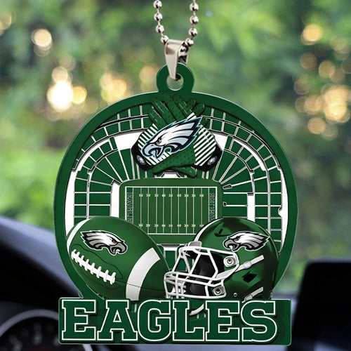 Philadelphia Eagles Custom shape 2-sided Acrylic Car Ornament – TMTHU749
