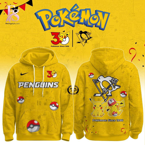 Pittsburgh Penguins Pokemon 30th Anniversary Hoodie