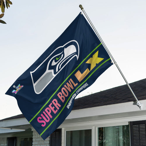 Seattle Seahawks 2025 NFC Champions 3D Double-side House Flag – MAITM14604