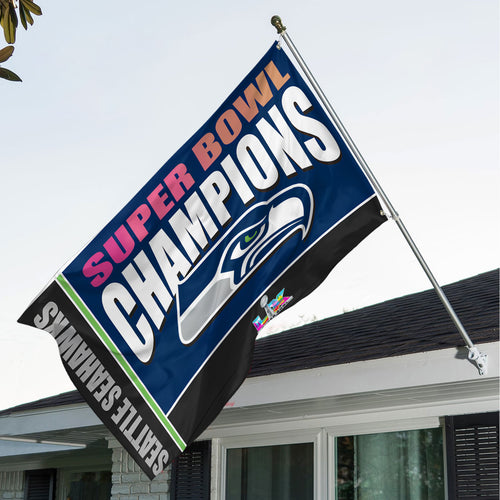 Seattle Seahawks Super Bowl LX Champions 3D Double-side House Flag – MAITM14759