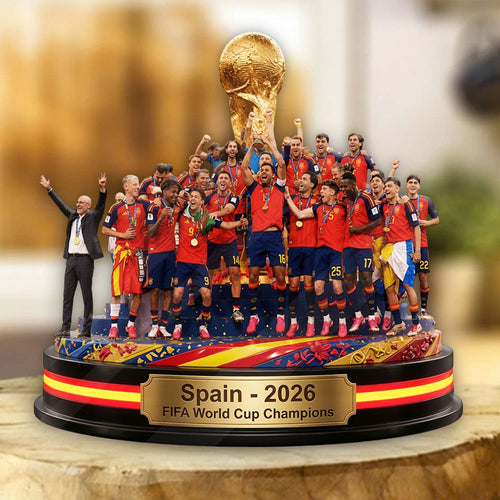 Spain National Team 2026 FIFA World Cup Champions Custom Shape Acrylic Plaque – TMTHU7722