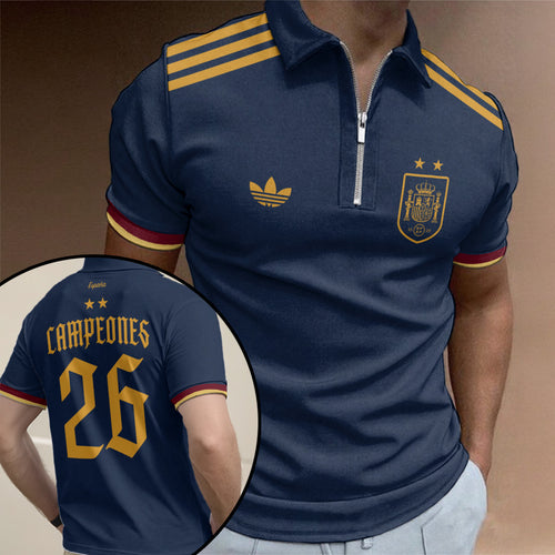 Spain National Team 2026 FIFA World Cup Champions Zip Polo Shirt – TANTN24431