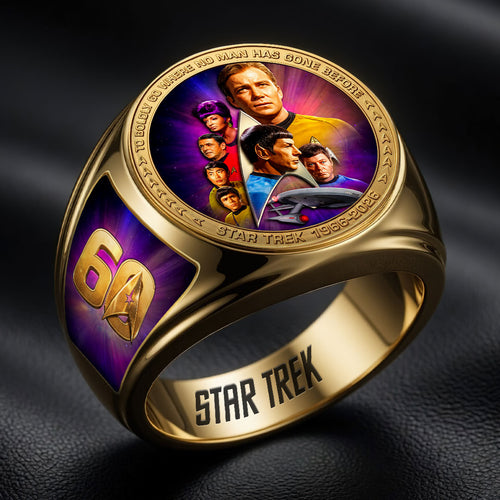 Star Trek 60th Anniversary 3D Engraved Ring – HOATT19443