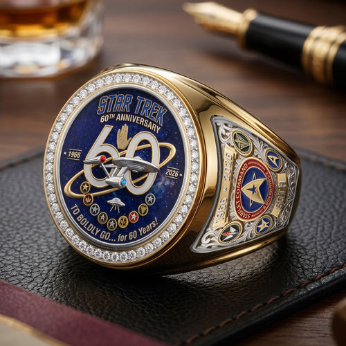 Star Trek 60th Anniversary 3D Engraved Ring – TMTHU7468