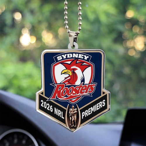 Sydney Roosters 2026 NRL Premiers Custom shape 2-sided Acrylic Car Ornament โ TANTN25884