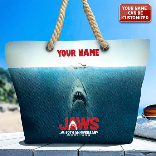 Personalized Jaws Hemp Rope Tote Bag – TANTN 14197