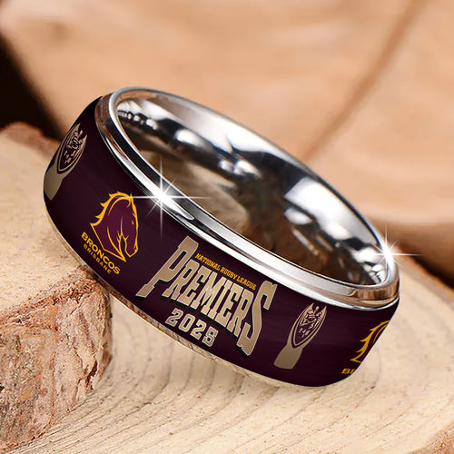 Brisbane Broncos 2025 Premiership Custom Alloy Ring – TANTN17283