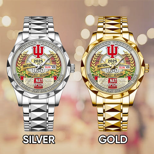 Indiana Hoosiers Football 2025 National Champions Alloy Luxury Quartz Watch – TANTN20469
