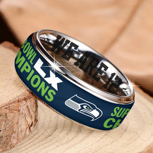 Seattle Seahawks 2025 Super Bowl LX Champions Custom Alloy Ring – TANTN20993