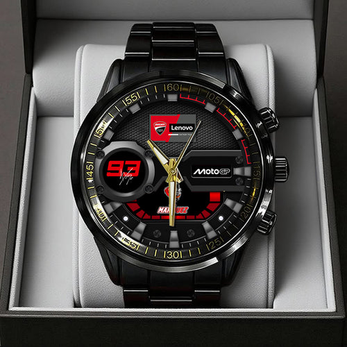 Ducati Lenovo Team x Marc Márquez Black Stainless Steel Watch – TANTN21373