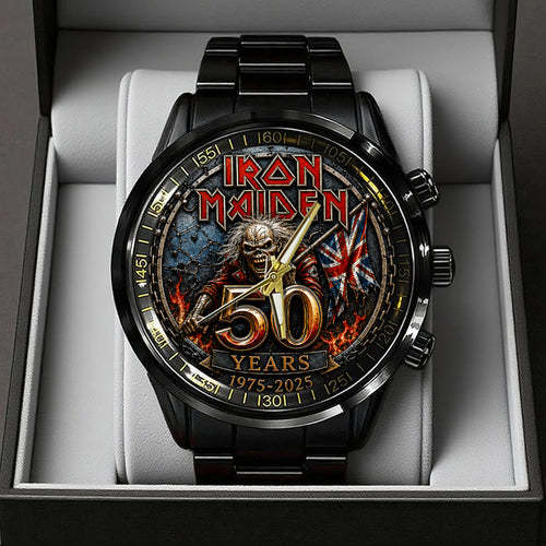 Iron Maiden 50 Years Anniversary Black Stainless Steel Watch – TANTN24560