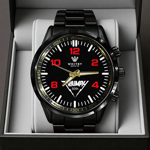 Triumph Band Tour 2026 Black Stainless Steel Watch – TANTN25405