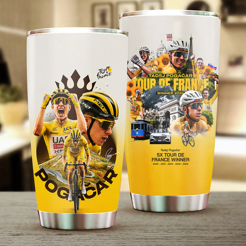 Tadej Pogacar Tour de France Winner 2026 Tumbler Cup – TANTN24591