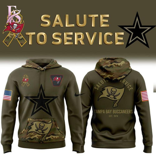 Tampa Bay Buccaneers 2025 NFL Salute to Service Army Hoodie