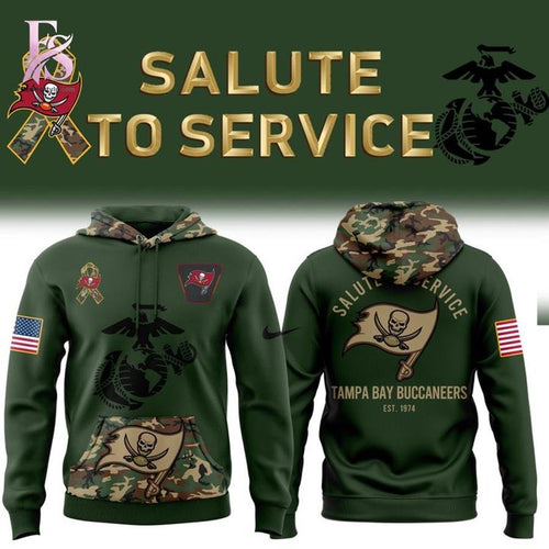 Tampa Bay Buccaneers 2025 NFL Salute to Service Marines Hoodie