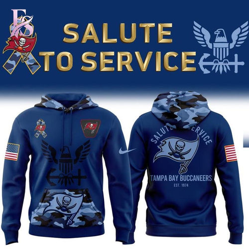 Tampa Bay Buccaneers NFL Salute to Service Navy Hoodie