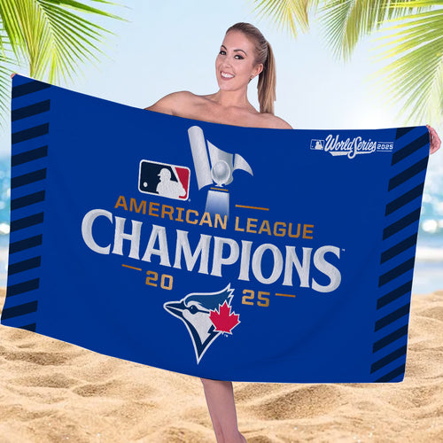 Toronto Blue Jays 2025 American League Champions Rectangle Beach Towel – TANTN17647