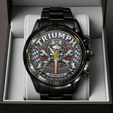 Triumph Motorcycles 125th Anniversary 2027 Black Stainless Steel Watch – TANTN26332