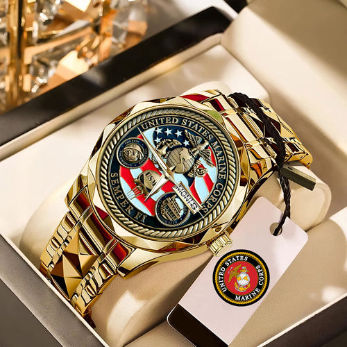 US Marine Corps Alloy Luxury Quartz Watch – MAITM12594