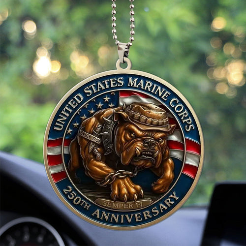 US Marine Corps Custom Shape 2-Side Printed Acrylic Car Ornament โ MAITM12554