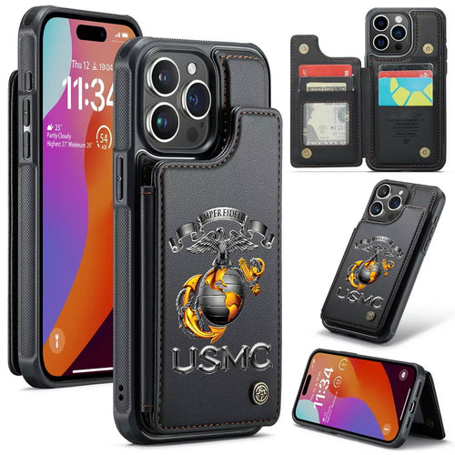 US Marine Corps Leather Wallet Phone Case – MAITM12503