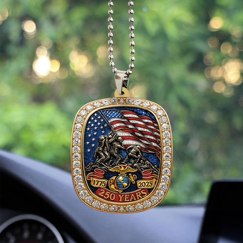 US Marine Corps Custom Shape 2-Side Printed Acrylic Car Ornament โ TANTN15350