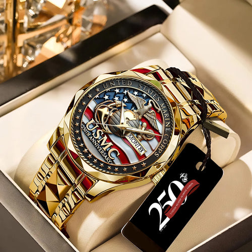 US Marine Corps Alloy Luxury Quartz Watch – TANTN 14219