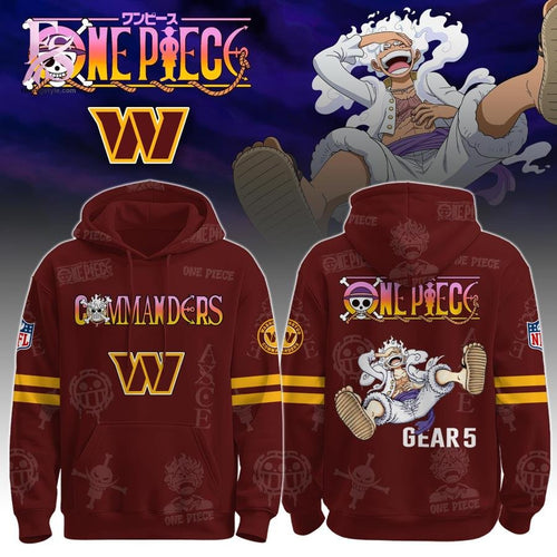Washington Commanders Luffy Gear 5 Hoodie