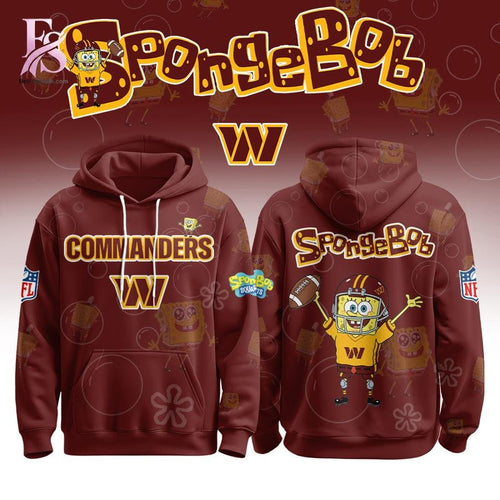 Washington Commanders SpongeBob Hoodie
