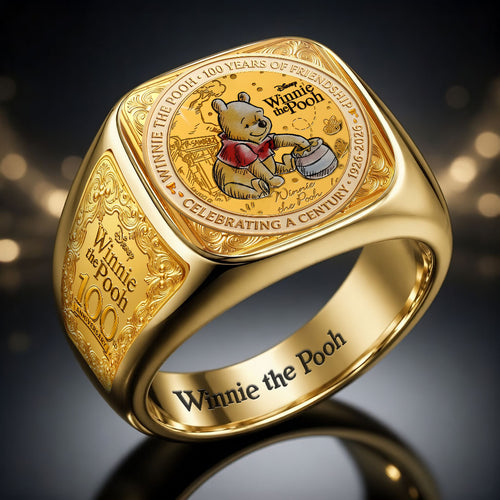 Winnie-the-Pooh 100th Anniversary 3D Engraved Ring – HOATT19815