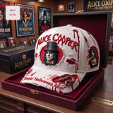 Alice Cooper Keepin’ Halloween Alive Premium 3D Embroidered Horror Rock Baseball Cap