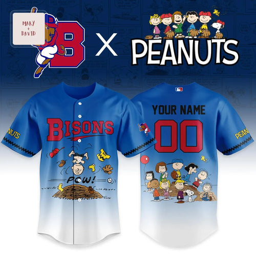 B. Bisons Peanuts 2026 Limited Edition Baseball Jersey