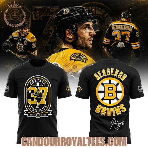Boston Bruins Legendary No. 37 Patrice Bergeron Tshirt