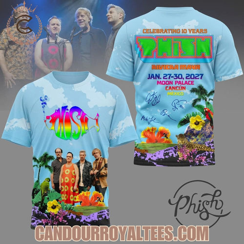 Celebrating 10 Years Phish Riviera Maya 2027 T-Shirt