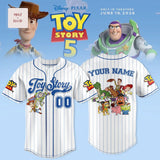 Disney Pixar Toy Story 5 Personalized Classic Pinstripe Baseball Jersey