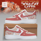 Doja Cat World Tour 2026 Cosmic Planet Edition Custom Pink Beige Air Force 1 Shoes