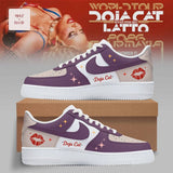 Doja Cat World Tour 2026 Custom Purple Graphic Streetwear Air Force 1 Shoes