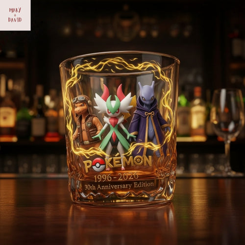 Gardevoir Pokemon 30th Anniversary Whiskey Glass