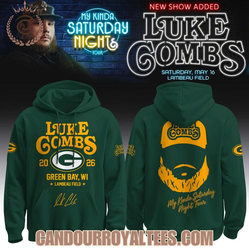 Green Bay Packers x Luke Gombs My Kinda Saturday Night Tour 2026 Hoodie