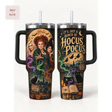 Hocus Pocus Sanderson Sisters Halloween Salem 1693 Spooky Insulated 40oz Tumbler with Handle