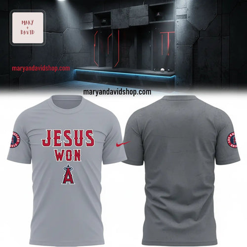 Jesus Won Los Angeles Angels Baseball 3D T-Shirt